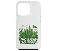 Eco Conscious City Nature Graphic- Verde las calles Carcasa para iPhone 13 Pro