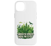 Eco Conscious City Nature Graphic- Verde las calles Carcasa para iPhone 14 Plus