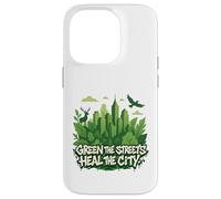 Eco Conscious City Nature Graphic- Verde las calles Carcasa para iPhone 14 Pro