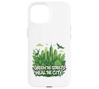 Eco Conscious City Nature Graphic- Verde las calles Carcasa para iPhone 15