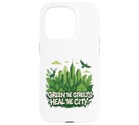 Eco Conscious City Nature Graphic- Verde las calles Carcasa para iPhone 15 Pro