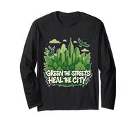 Eco Conscious City Nature Graphic- Verde las calles Manga Larga