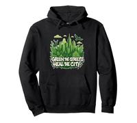 Eco Conscious City Nature Graphic- Verde las calles Sudadera con Capucha