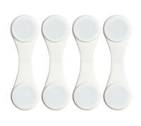 Eco Conscious - Clips de silicona para cortina de ducha con fuerte fuerza magnética (blanco)