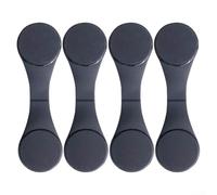 Eco Conscious Silicone Shower Curtain Clips con fuerte fuerza magnética (negro)