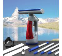 Eco-De Aspirador limpiacristales eléctrico sin Cables con bateria de Litio Clean Window. Ligero con Mango Extensible ECO-358 Eco-De