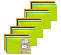 eco-eco A5 50% Reciclada Colores Surtidos Carteras Press Stud (Paquete de 25), eco075x25