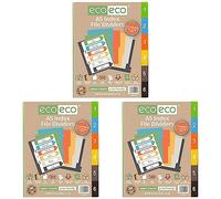 eco-eco eco024 - A5 50% Reciclada Set 6 Divisores de Archivos de Índice (Paquete de 3)