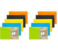 eco-eco eco075 A5 50% Reciclada Colores Surtidos Carteras Press Stud (Paquete de 10)