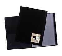 eco-eco eco114 - Carpeta archivadora con 60 bolsillos (100% reciclado), color negro