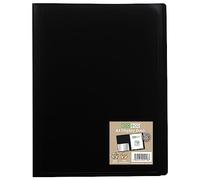 eco-eco eco116 - Carpeta archivadora de 100 bolsillos A4, 100% reciclada, color negro
