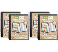 eco-eco Eco138x2 - Libro de exhibición con espiral, tamaño A5, 50% reciclado, 60 bolsillos, 2 unidades (Paquete de 2)