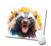 Eco-Friendly Alfombrilla de Ratón Angry Mad Honey Acuarela Alfombrilla de ratón para Juegos Mousepad 25x30cm para Ratón,Jugadore,Juegos
