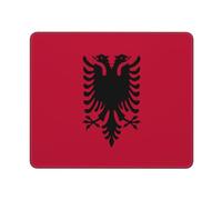 Eco-Friendly Alfombrilla de Ratón, Bandera de Albania, Bordes Cosidos Alfombrilla Gaming, Gaming Mouse Pad, 25X30cm, Laptop, Gamers, Jugadore