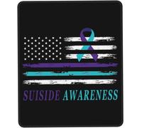 Eco-Friendly Alfombrilla de Ratón, Bandera Estadounidense de concientización sobre la prevención del Suicidio, Ergonómico Alfombrilla Gaming, Mouse Mat, 25X30cm, Jugadore, PC, Trabajo
