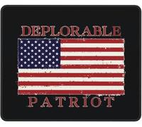 Eco-Friendly Alfombrilla de Ratón, Bandera Estadounidense Patriota Orgullosa y Deplorable, Antideslizante Alfombrilla Gaming, Gaming Mouse Pad, 25X30cm, Juegos, Ordenador, Jugadore