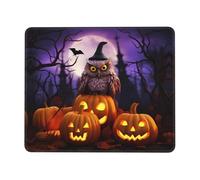 Eco-Friendly Alfombrilla de Ratón, Calabaza Fantasma de búho de Halloween Alfombrilla Multifuncional Mouse Mat 25X30cm para Juegos Gamers Trabajo