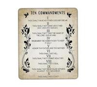 Eco-Friendly Alfombrilla de Ratón, Diez Mandamientos Verso Antiguo Alfombrilla Multifuncional Gaming Mouse Pad 25X30cm para Jugadore Trabajo Oficina
