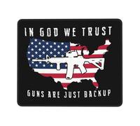Eco-Friendly Alfombrilla de Ratón, En Dios Confiamos. Mis Armas Son justas., Antideslizante Alfombrilla Gaming, Tapete de Juego, 25X30cm, Oficina, Trabajo
