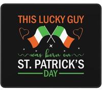 Eco-Friendly Alfombrilla de Ratón, Este Chico Afortunado nació el día de San Patricio, Portátil Alfombrilla de ratón para Juegos, Mouse Mat, 25X30cm, Gamers, Laptop
