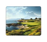 Eco-Friendly Alfombrilla De Ratón para Juegos Campo De Golf Junto Al Mar 25X30Cm, Alfombrilla De Ratón Bordes Cosidos Mouse Mat para Ordenador Oficina Juegos