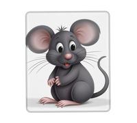 Eco-Friendly Alfombrilla De Ratón para Juegos Rata Gris 25X30Cm, Alfombrilla De Ratón Professional Tapete De Juego para Gamers Oficina Juegos
