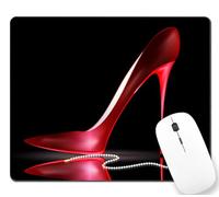 Eco-Friendly Alfombrilla de Ratón Sexo Señora Rojo tallones Altos patrón Alfombrilla Gaming Mousepad 25x30cm para Juegos,Ratón,Ordenador