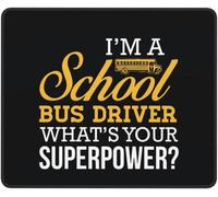 Eco-Friendly Alfombrilla de Ratón, Soy Conductor Escolar. ¿Cuál es tu Superpoder?, Portátil Alfombrilla Gaming, Mouse Mat, 25X30cm, Jugadore, Oficina, PC