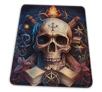 Eco-Friendly Alfombrilla Gaming Calavera Magia Pentagrama Brujas Oscuras 25X30Cm, Alfombrilla De Ratón Bordes Cosidos Tapete De Juego para Trabajo Ordenador Laptop