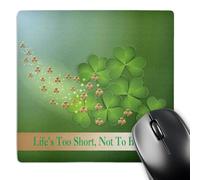 Eco-Friendly Alfombrilla Gaming Hermosos Tréboles Verdes Y Dorados. La Vida Es Demasiado Corta para No Ser Irlandés. 25X30Cm, Alfombrilla De Ratón Antideslizante Mouse Mat para Laptop