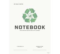 Eco-Friendly Notebook for Students & Professionals | 8.5" x 11" | Lined & Grid Pages with Space for Notes, Date & Summary: Perfect for Organized ... | Ideal for School, College, and Office Use