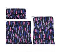 Eco-Friendly Snack Bags - 3 Pack Reusable Washable Cloth, Faether Design for Bread Chips Cookeis | Hiking and Picnic Accessories, Sustainable Lunch Storage, Travel Food Organizer, Zero Waste Kitchen