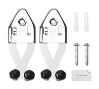 ECO-FUSED 2 soportes verticales para espada, colgador de pared con daga, soporte multifuncional ajustable, estante de pared de acero inoxidable para hacha, dagas, cuchillos (plateado)