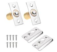 Eco-Fused Cierre de Bola Ajustable para Puerta - Rodamiento de Níquel Cepillado con Resorte - Compatible con la Mayoría de las Puertas - Clósets, Cocina, Puerta Francesa, Gabinetes.