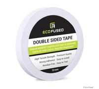 Eco-Fused Cinta Adhesiva Doble Cara Premium - Ancho: 10 mm - Longitud: 50 m - para Manualidades, Bricolaje y Oficina - Rápida y fácil de Usar en Papel, Vidrio, plástico, Madera, Metal y Tela