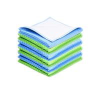 Eco-Fused Paños de Limpieza de Doble Cara - Paquete de 6-8 x 8 Pulgadas - Paños de Limpieza Tipo Fishscale y Gamuza para Acero Inoxidable, Ventanas, Espejos, Teléfonos Inteligentes, Pantallas LCD