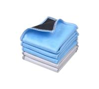 Eco-Fused Paños de Limpieza de Microfibra de Doble Cara - Paquete de 5-6.6 x 6.2 Pulgadas - Paño de Microfibra y Gamuza para Teléfonos Inteligentes, TV LCD, Tabletas, Pantallas de Computadora