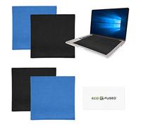 Eco-Fused Paños de Limpieza de Microfibra Grandes, Paquete de 4, 16 x 16 Pulgadas, televisores de Pantalla Ancha, monitores de computadora Grandes, también para Limpiar Lentes, Lentes