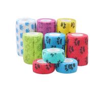 Eco-Fused Vendaje Autoadhesivo - Cinta para Lesiones para Mascotas, Perros, Gatos, Caballos - Paquete de 9 - Vendajes para Patas de Perros - Previene el Lameo - No Se Adhiere al Pelo - Elástico