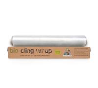 Eco Green Living Film transparente biodegradable, 100 % compostable, sin BPA ni plástico, vegano, apto para refrigerador y congelador, dispensador de cartón reciclable, 30 cm x 30 m
