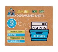 Eco Green Living Hojas de Lavavajillas de Limón, Alternativa a Tabletas. Ecológicas, Biodegradables, Sin Plástico, 40 Lavados.