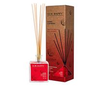 ECO HAPPY Ambientador Mikado Sueño Caribeño con fragancai Frutos Rojos 95ml. Fragancia Fresca y Duradera. para Hogar, Oficina o Comercio.