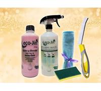 ECO-JIN DETERGENTE EXTRA CONCENTRADO PRODUCTO REVOLUCIONARIO DEL QUE TODO EL MUNDO + CEPILLO PARA JUNTAS + BAYETA MICROFIBRA + ESTROPAJO CON ESPONJA (HOME FLORAL/TALCO)