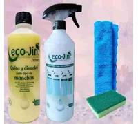 ECO-JIN DETERGENTE EXTRA CONCENTRADO - PRODUCTO REVOLUCIONARIO DEL QUE TODO EL MUNDO HABLA - BOTELLA 1L QUE EQUIVALE A 15L + DIFUSOR + BAYETA + ESTROPAJO ESPONJA (INTENSE/Marsella)
