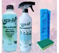 ECO-JIN DETERGENTE EXTRA CONCENTRADO - PRODUCTO REVOLUCIONARIO DEL QUE TODO EL MUNDO HABLA - BOTELLA 1L QUE EQUIVALE A 15L + DIFUSOR + BAYETA + ESTROPAJO ESPONJA (SPA)