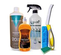 Eco-Jin Pack Chronos Canela Naranja | Crema Oxidante Valquer | Difusor | Bayeta Microfibra | Estropajo Con Esponja | Cepillo para Juntas | Limpiador Multiusos