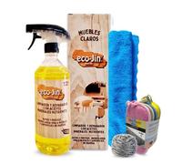 Eco-Jin Pack Oleo Madera Clara | Bayeta Microfibra | Vitro Twist | Big Inox | Limpiador y Reparador con Aceites Naturales