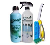 Eco-Jin Pack SPA | Difusor | Cepillo Para Juntas Amarillo | Bayeta Microfibra | Estropajo Con Esponja | Limpiador Multiusos