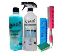 Eco-Jin Pack SPA | Difusor | Cepillo Para Textil Rosa | Bayeta Microfibra | Estropajo Con Esponja | Limpiador Multiusos