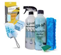 Eco-Jin Pack SPA | Difusor | Plumero Fuffly con 10 Recambios + 5 Recambios Extra | Bayeta Microfibra | Estropajo Con Esponja | Limpiador Multiusos